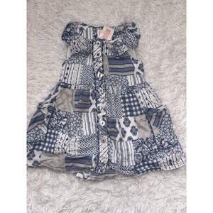 The Prairie by Rachel Ashwell girls sz. 2T blue & wht design dress. Adorable